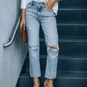 Vici Rory high rise distressed denim